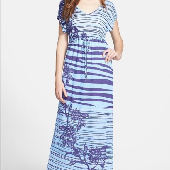Tommy Bahama Dresses & Skirts - Tommy Bahama Dunn’s River Maxi Long Dress Size Small NWT Blue Floral Tropical